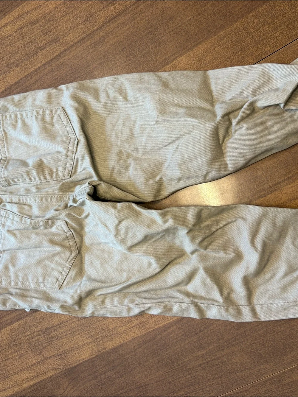 Kids Elastic Waist Khaki Jogger Pants
